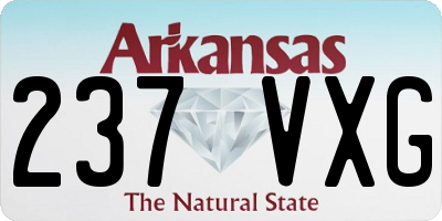 AR license plate 237VXG