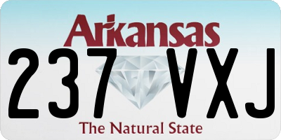 AR license plate 237VXJ