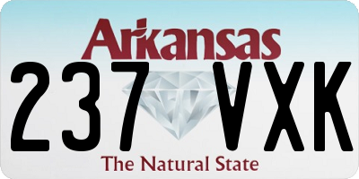 AR license plate 237VXK