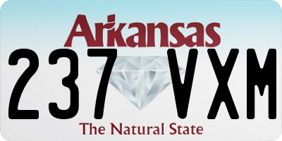 AR license plate 237VXM