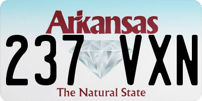 AR license plate 237VXN