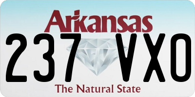 AR license plate 237VXO