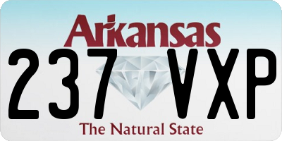 AR license plate 237VXP