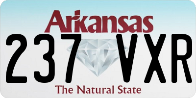 AR license plate 237VXR