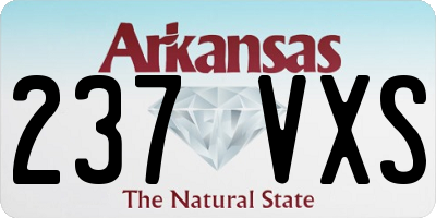AR license plate 237VXS