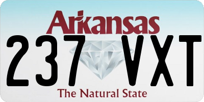 AR license plate 237VXT