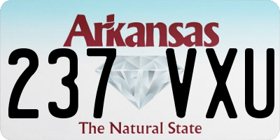 AR license plate 237VXU