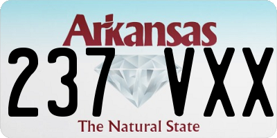 AR license plate 237VXX
