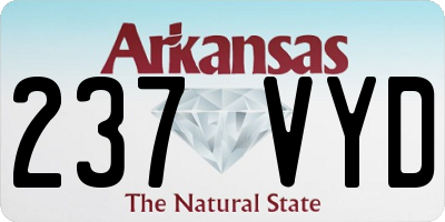 AR license plate 237VYD