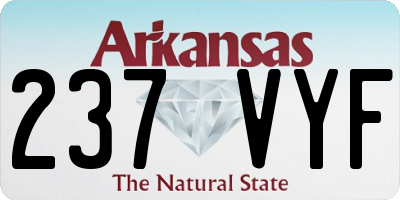 AR license plate 237VYF