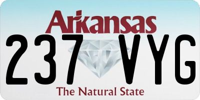AR license plate 237VYG
