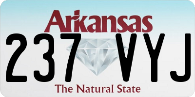 AR license plate 237VYJ