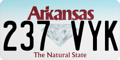 AR license plate 237VYK