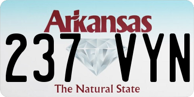 AR license plate 237VYN