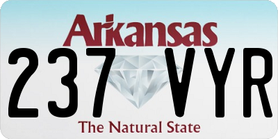 AR license plate 237VYR