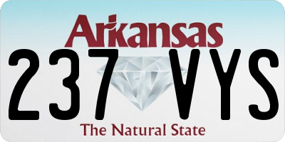 AR license plate 237VYS