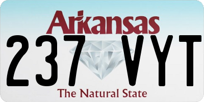 AR license plate 237VYT