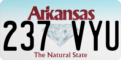 AR license plate 237VYU