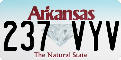 AR license plate 237VYV