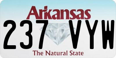 AR license plate 237VYW