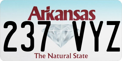 AR license plate 237VYZ