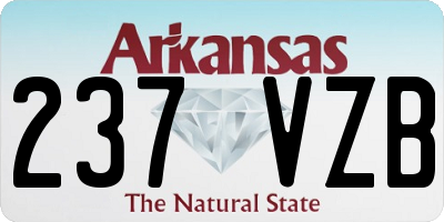 AR license plate 237VZB