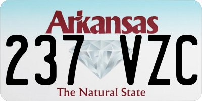 AR license plate 237VZC