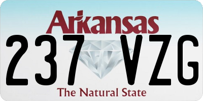AR license plate 237VZG