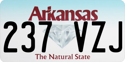 AR license plate 237VZJ
