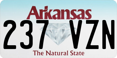 AR license plate 237VZN