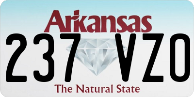 AR license plate 237VZO