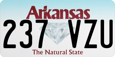 AR license plate 237VZU
