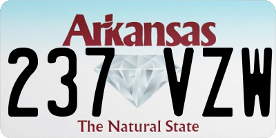 AR license plate 237VZW