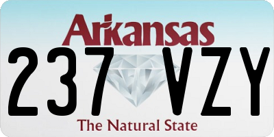 AR license plate 237VZY