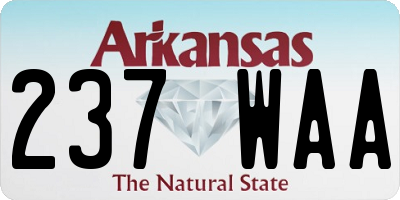 AR license plate 237WAA
