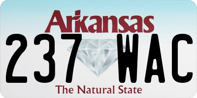 AR license plate 237WAC