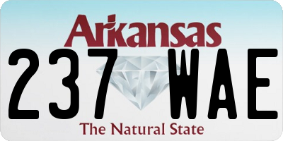 AR license plate 237WAE
