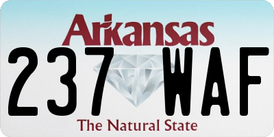 AR license plate 237WAF