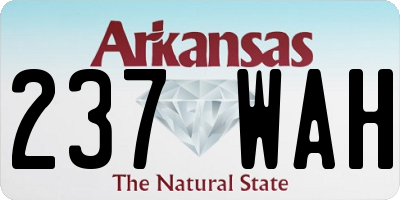 AR license plate 237WAH