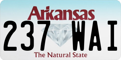 AR license plate 237WAI