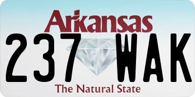 AR license plate 237WAK