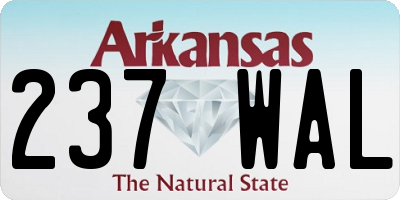 AR license plate 237WAL