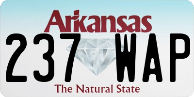 AR license plate 237WAP
