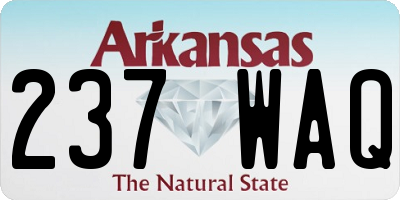 AR license plate 237WAQ