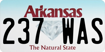 AR license plate 237WAS