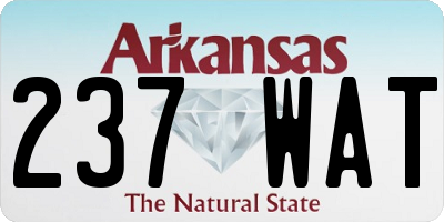 AR license plate 237WAT
