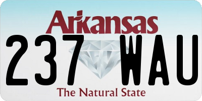AR license plate 237WAU