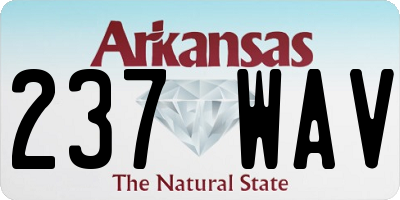 AR license plate 237WAV