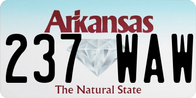 AR license plate 237WAW