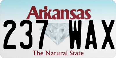 AR license plate 237WAX